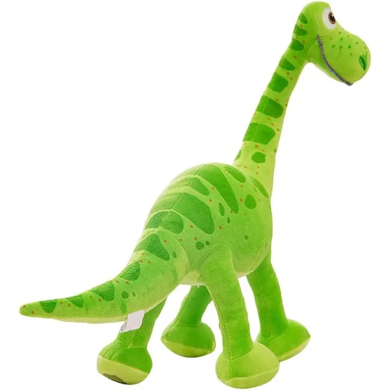 Green Collar Dinosaur Stuffed Toy – Soft Plush Dinosaur Doll for Kids, Toddlers & Babies – Cute Cartoon Dino with Green Neck Scarf – Perfect for Snuggling, Gifting & Nursery Decor - 30 CM